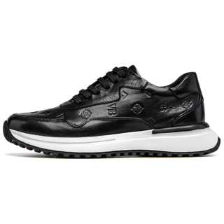 VICKI BROWN Casual Shoes Men's Low Top Black/Brown/Yellow