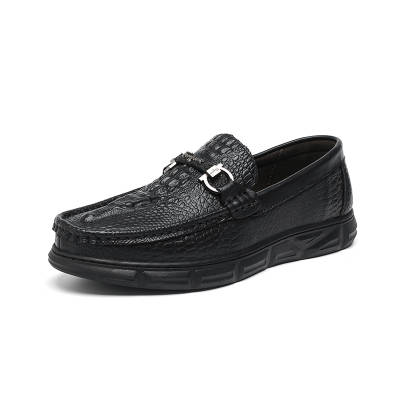 CITONGXIANSHENG Top Grain Cow Leather Casual Shoes Men's Black