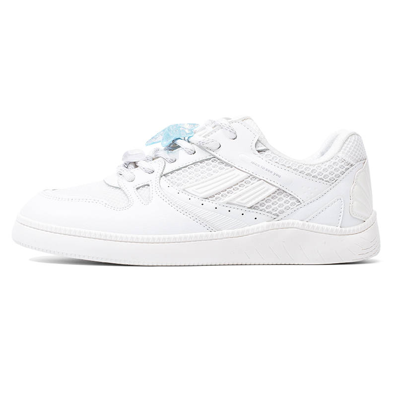 NSTCU Synthetic Leather, Textile Abrasion Resistant Abrasion Resistant Low top Skateboard Shoes Women's White