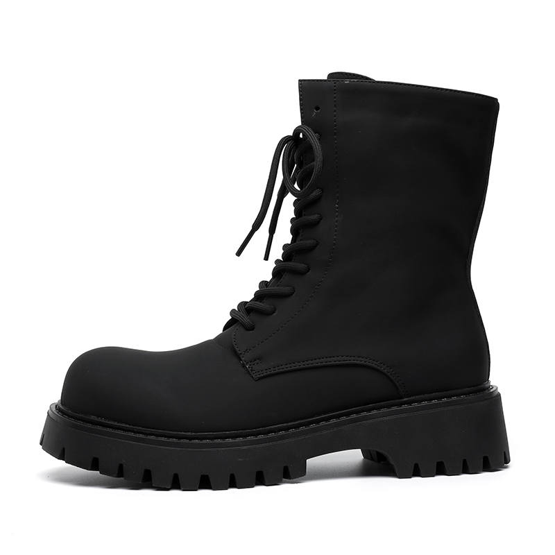 CHILANG CHILANG Knee High Combat Boots Men's Black