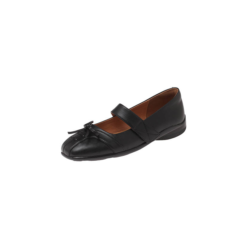 HONGYANGLIN Sheepskin Flat Mary Jane Shoes Women's