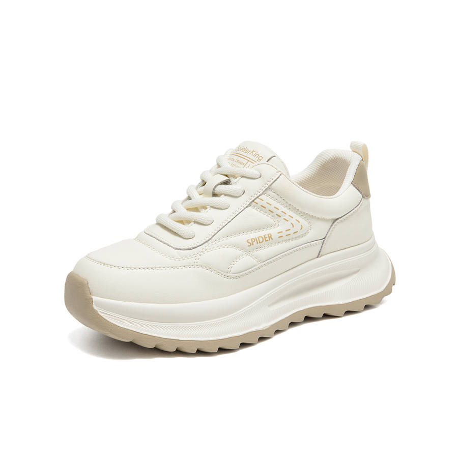 Spider King Low top Casual Shoes Women's Beige Apricot