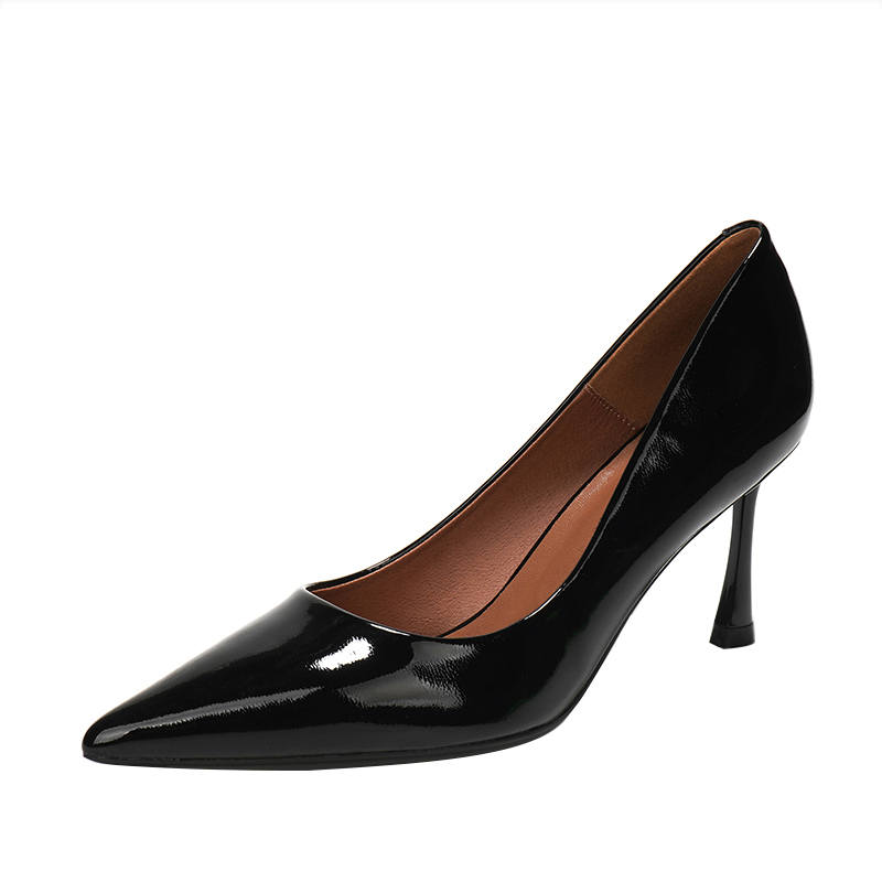 Zubumei Pu Slim Heel High Heels 7cm Women's