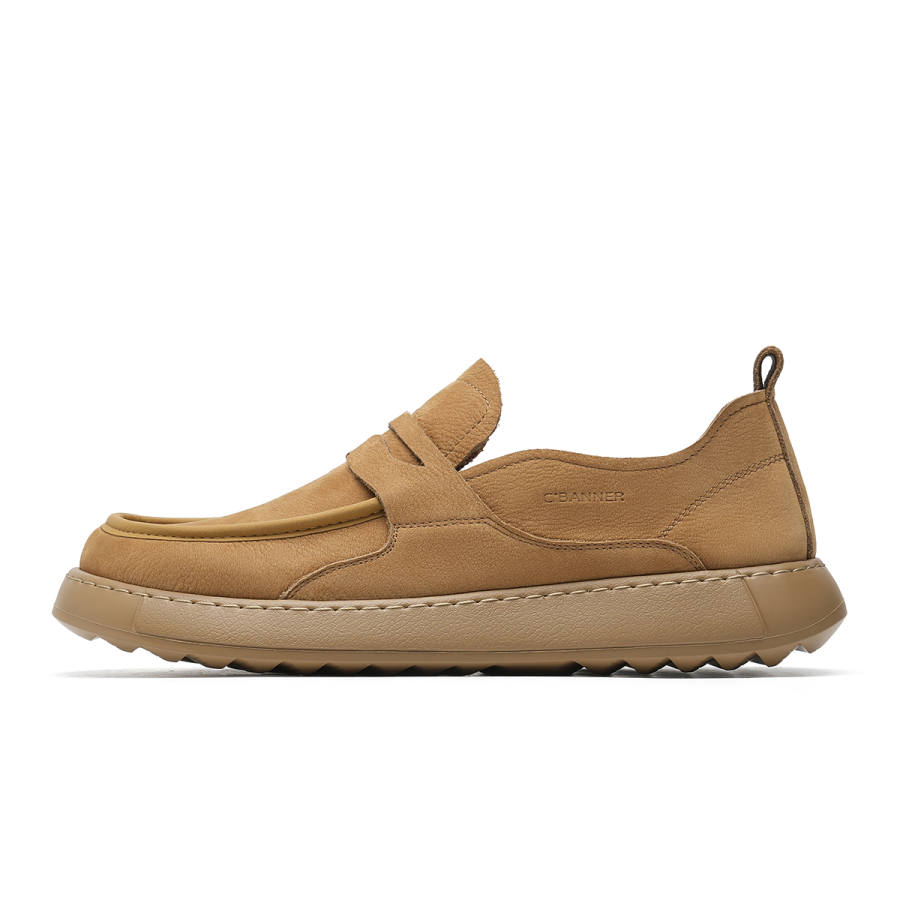 C°BANNER Cow Leather Casual Shoes Men's Yellow Brown