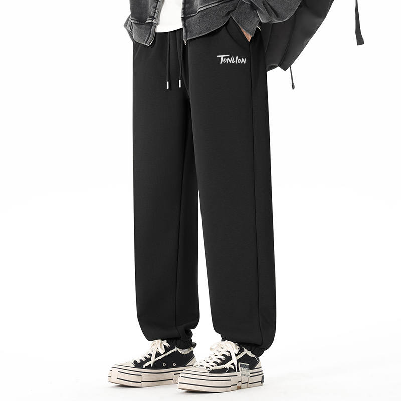 Tonlion Casual Pants Unisex Thickened And Fleece Lined Cuffed Pants