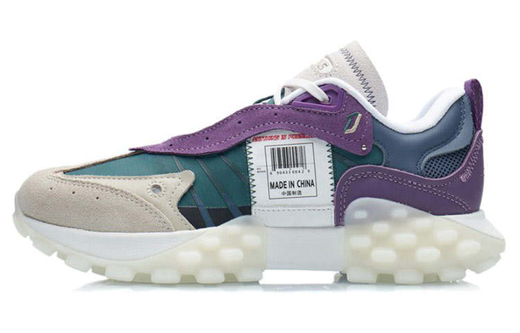 Li-Ning Li Ning Overload, Reflective Culture Low top Casual Shoes Women's Blue Spruce Green