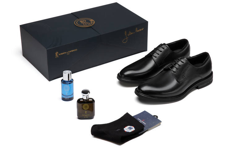 ROBERTA DI CAMERINO Cow Leather Dress Shoes Men's Black