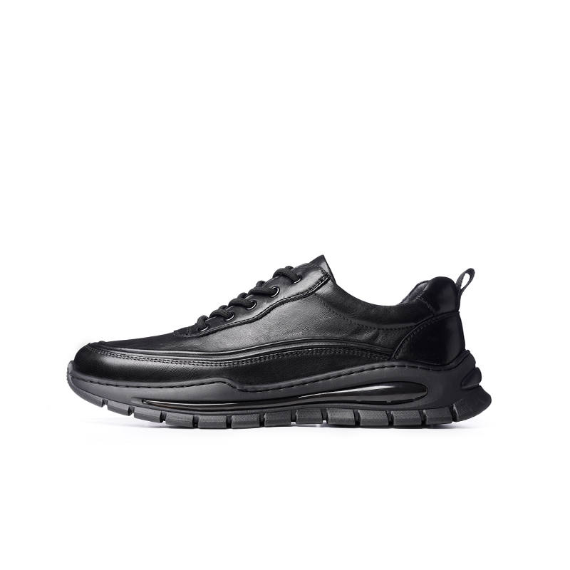LAORENTOU Men's Casual Shoes Men's Low Top Black