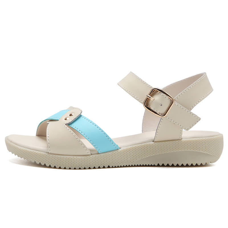 Reivantix Reivanti Microfiber Leather Fashion Trend One Strap Sandals 3cm Women's Blue