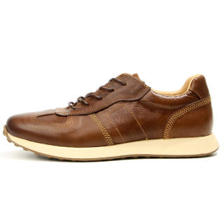 DIENGRLEY Casual Shoes Men's Low Top Light Coffee/Black