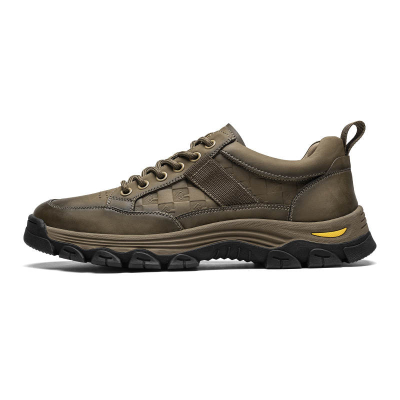 CITONGXIANSHENG Microfiber Leather Casual Shoes Men's Khaki