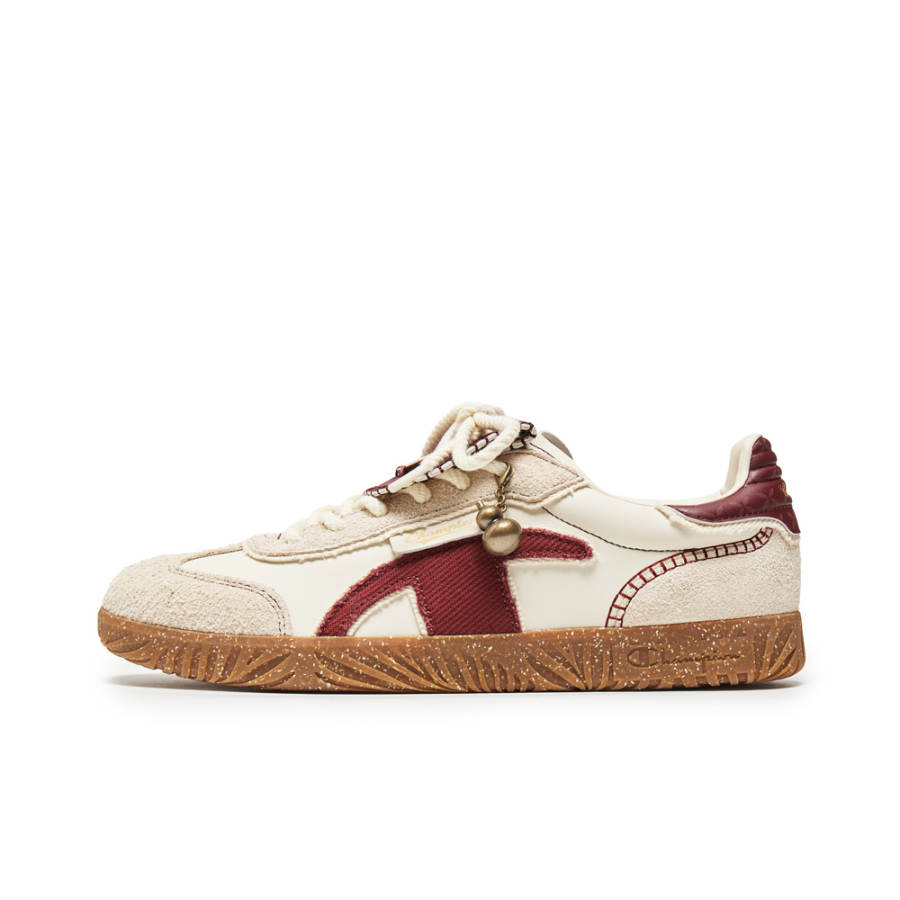 Champion Campus Synthetic Leather, Cow Leather Slip Resistant Low top Skateboard Shoes Men's Linen/Preppy Red