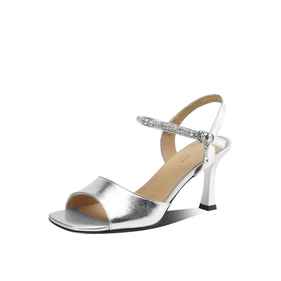 Rosa Bianca Top Grain Cow Leather One Strap Sandals Women's