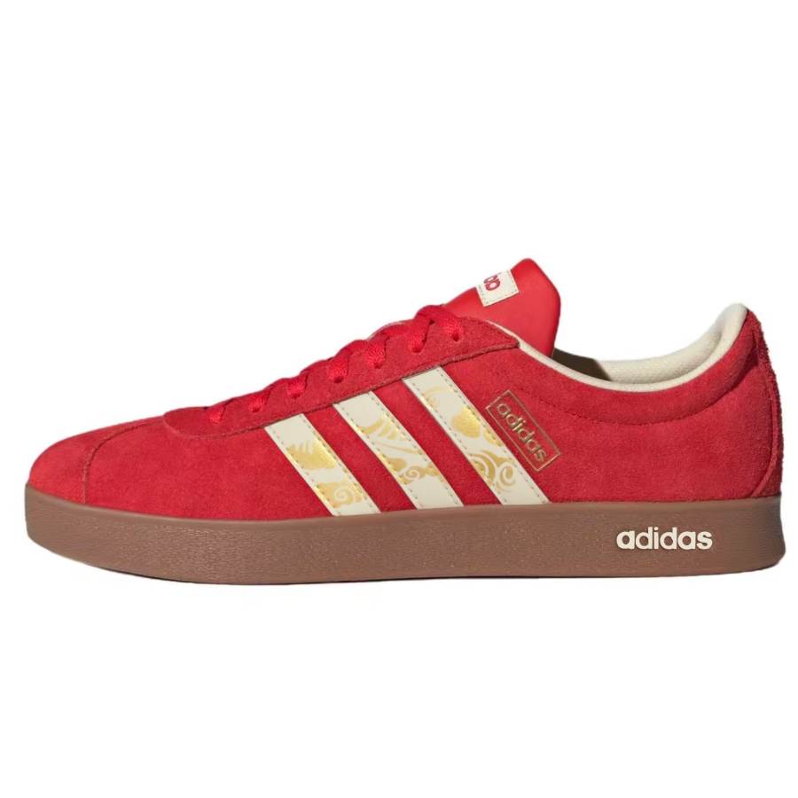 Adidas Adidas Vl Court Classic Abrasion Resistant Abrasion Resistant Low top Skateboard Shoes Women's Red