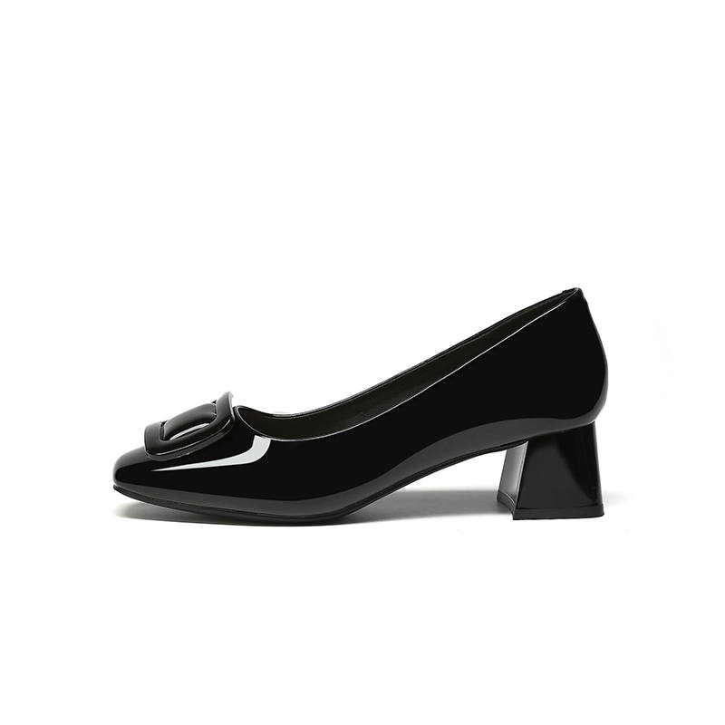 DAPHNE DAPHNE Pu Chunky Heel High Heels 4.5cm Women's