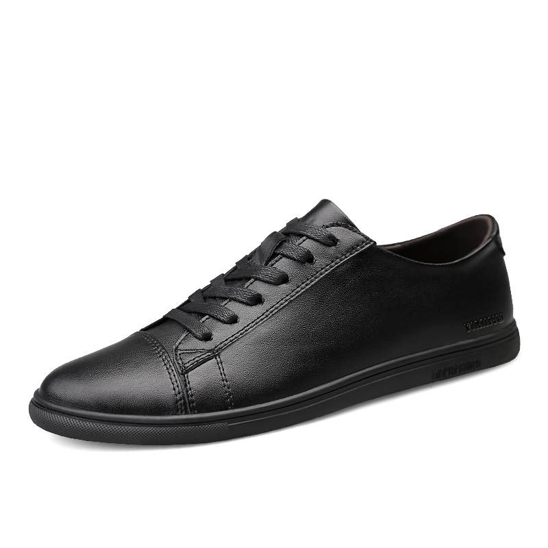 YIMINU Cow Leather Low top Skateboard Shoes Men's