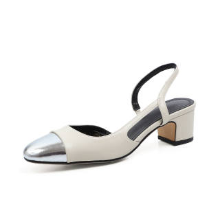 Naiyee Cow Leather Chunky Heel High Heels 5CM Women's