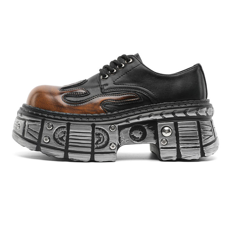 VAEL Men's Casual Shoes Men's Low Top Brown/Silver