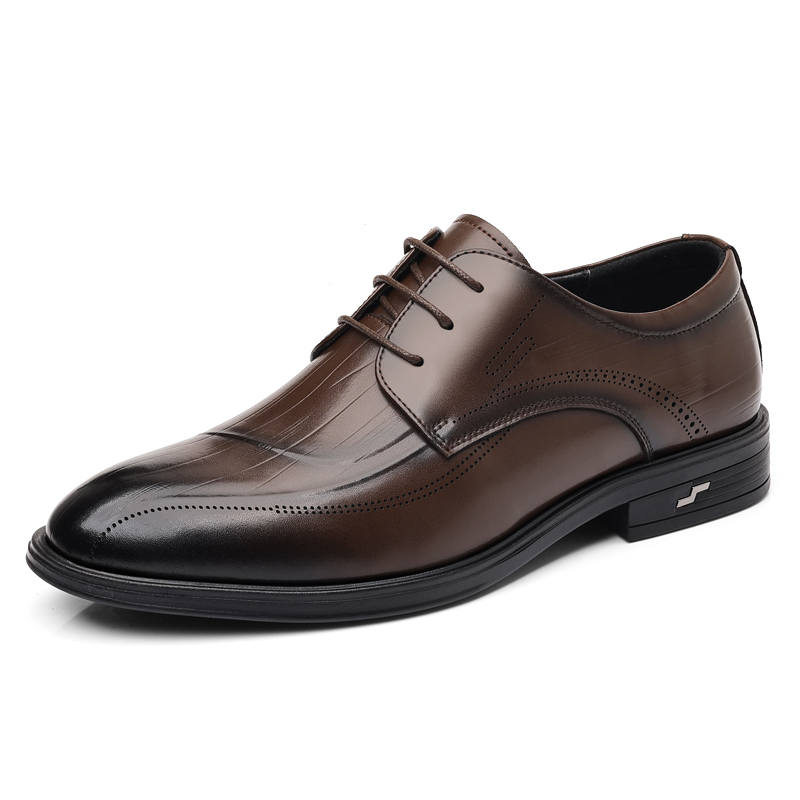 CAOZE Dress Shoes Men's Low Top Black Brown