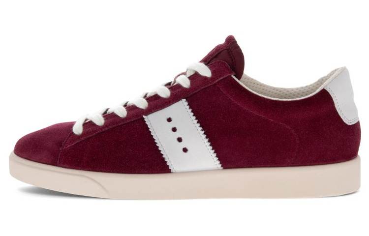 Ecco Ecco Leather Low top Stylish Skateboarding Shoes Women's Red