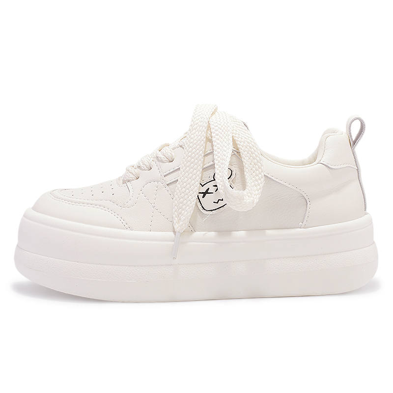 ZHANGXIAOJIE Microfiber Leather Low top Skateboard Shoes Women's Beige