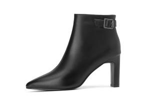 VEDULLAR Top Grain Cow Leather Ankle Boots 8.2cm Women's