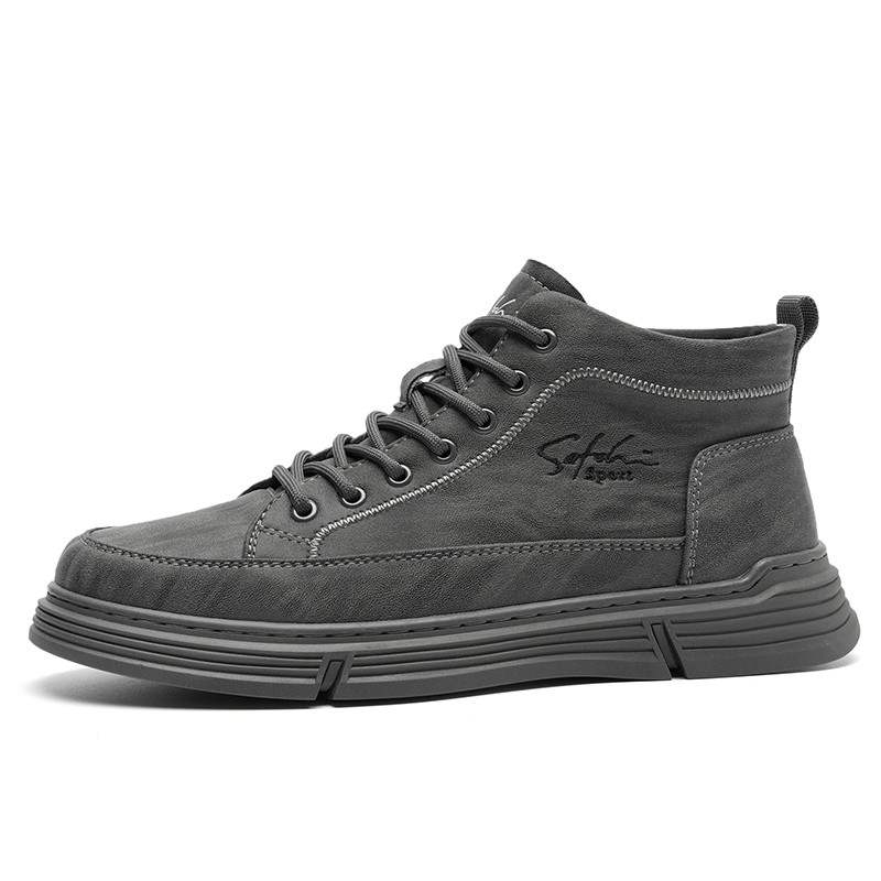 SATCHI SPORT Fabric High top Casual Shoes Men's Gray