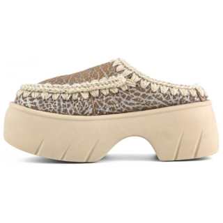 MOU Rubber Sole Abrasion Resistant Closed Toe Slippers Women's Brown