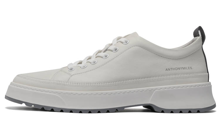 Anthony Miles Cow Leather Casual Shoes Men's White