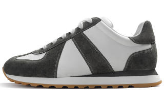 Zuti Vintage Casual Versatile German Army Trainers Skateboard Shoes Men's Dark Gray White