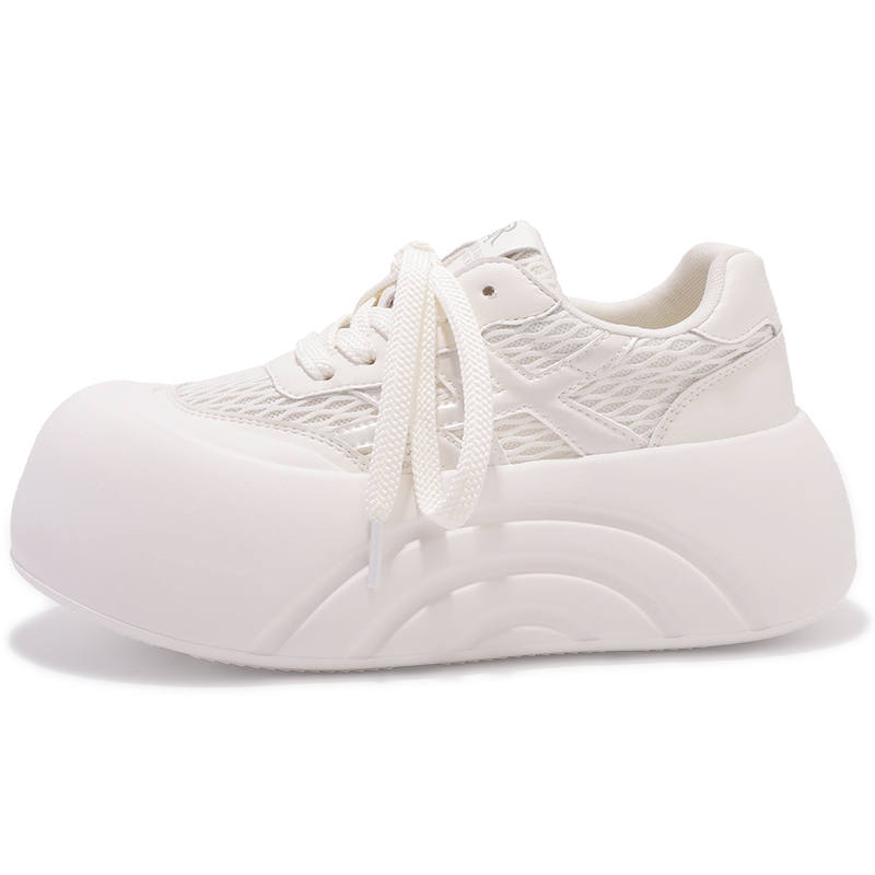 ZHANGXIAOJIE Abrasion Resistant Abrasion Resistant Low top Skateboard Shoes Women's Ecru