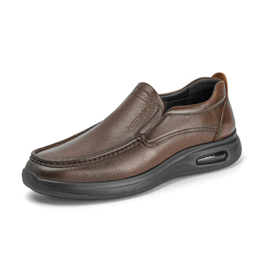 AOKANG Casual Leather Shoes Men's Brown
