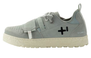 OTZSHOES Cow Split Leather Low top Stylish Skateboarding Shoes Unisex Blue Gray
