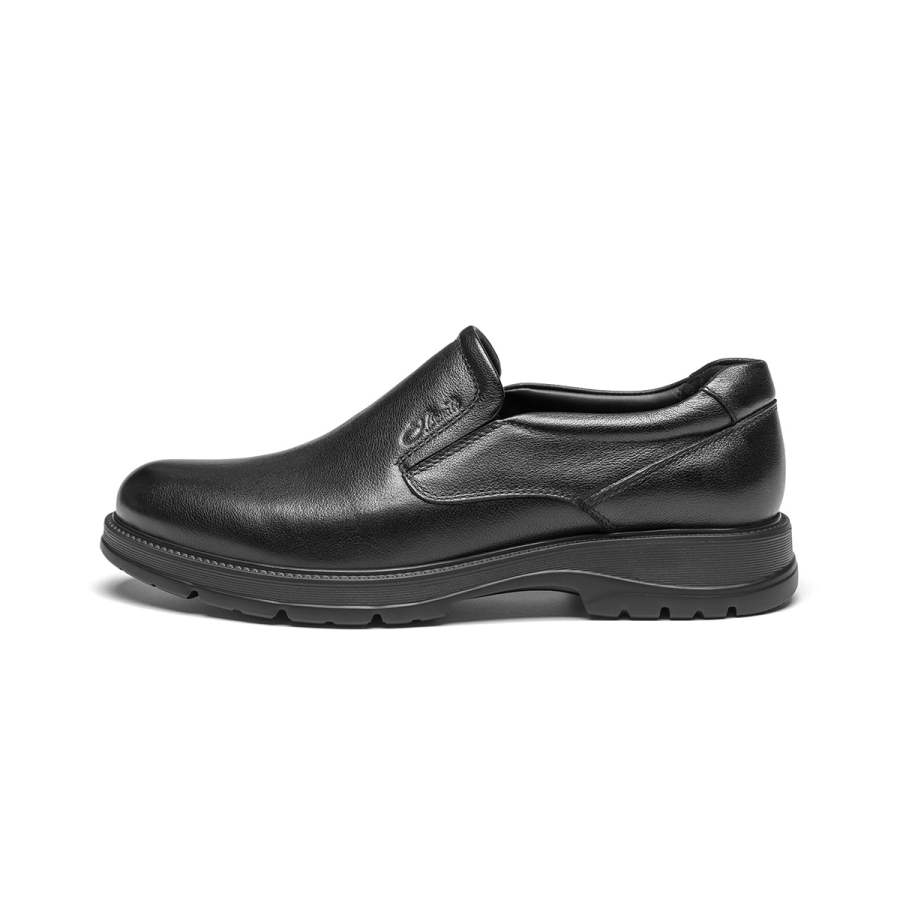 J.BENATO Cow Leather Casual Shoes Men's Black