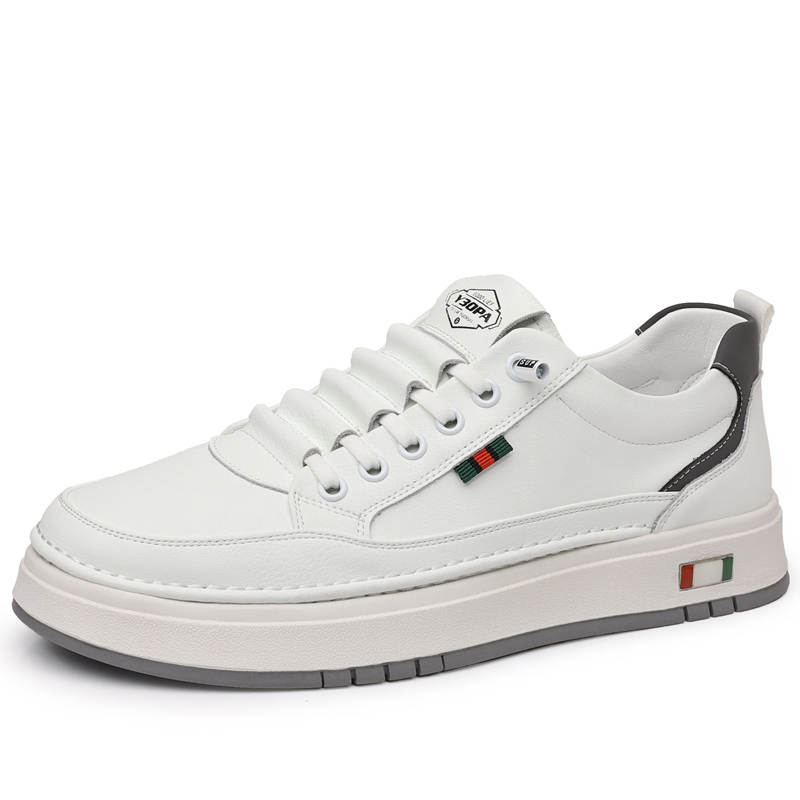 EGCHI Cow Split Leather Slip Resistant Slip Resistant Low top Skateboard Shoes Men's