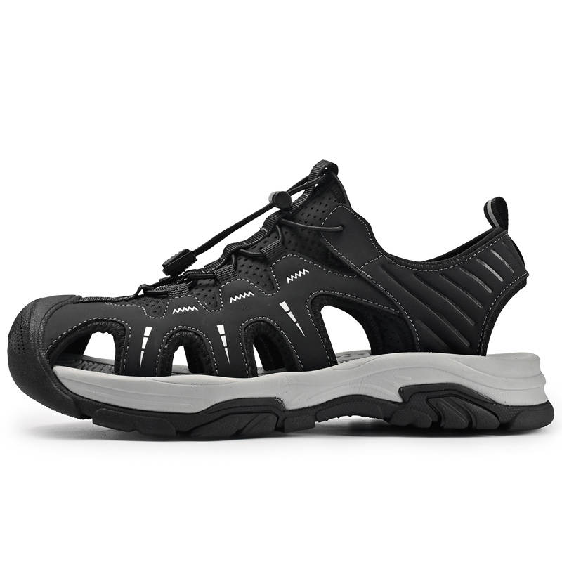 TOMAY River Trekking Shoes Men's Black, Floral Green, Ecru