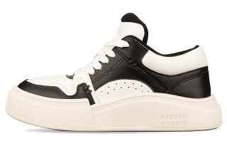 NEEDLE STUDIO Top Grain Cow Leather Stylish Skateboarding Shoes Women's Black White