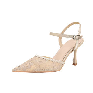 YAFEI XUANYU Fabric Slim Heel High Heels 8cm Women's