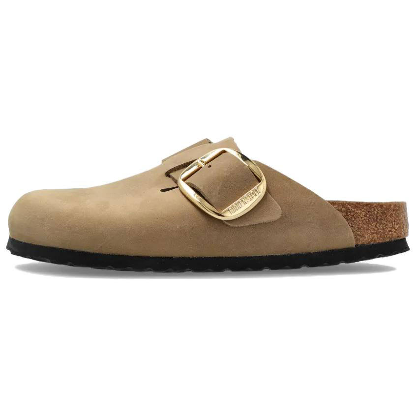 Birkenstock Boston Big Buckle Cork Sole Closed Toe Slippers Women's Brown
