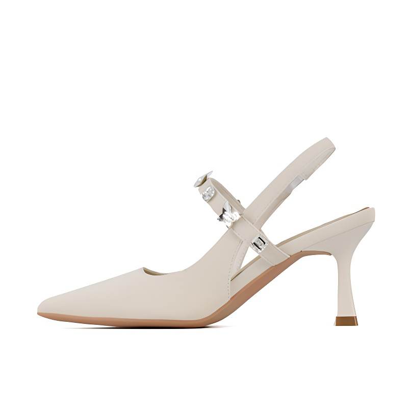 TATAYA Microfiber Leather Slim Heel High Heels 7cm