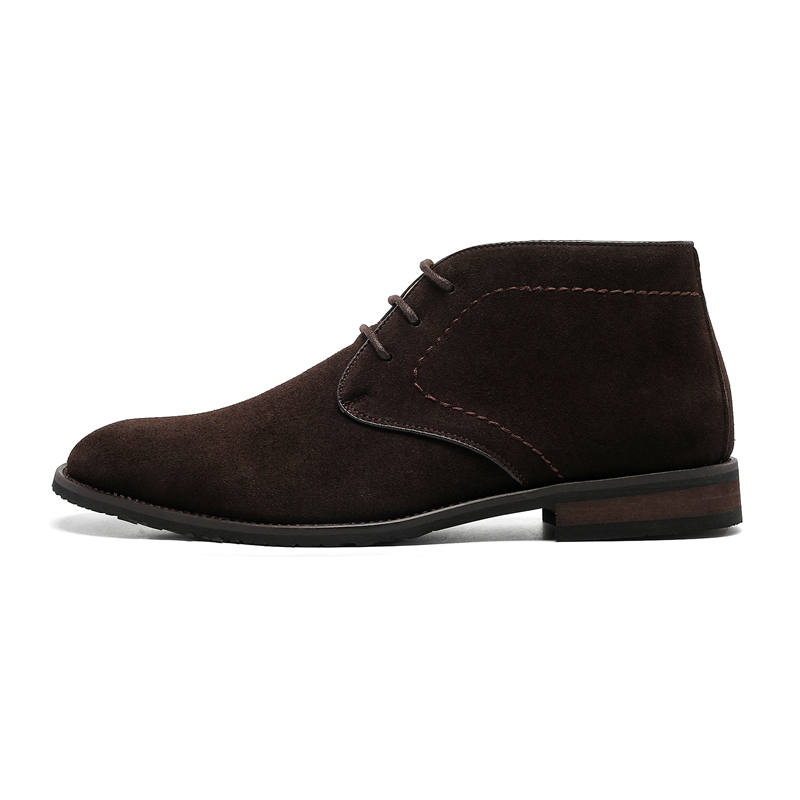 ZHENRAN ZHENRAN Microfiber Leather Ankle Boots Men's Brown