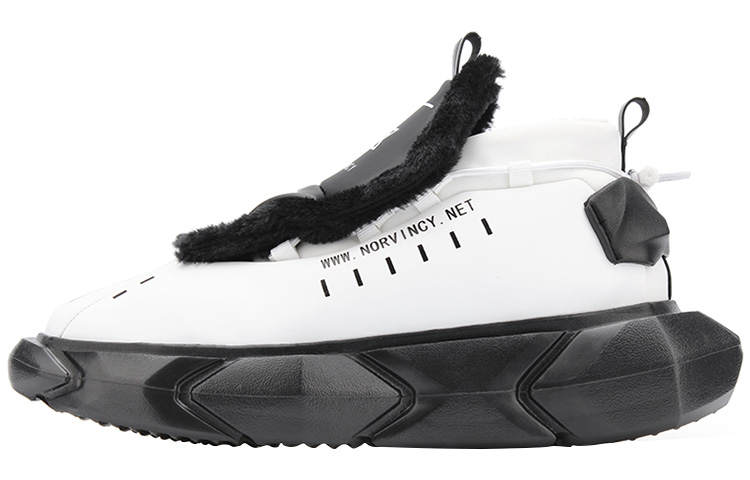 NORVINCY Snow Boots Unisex Black White