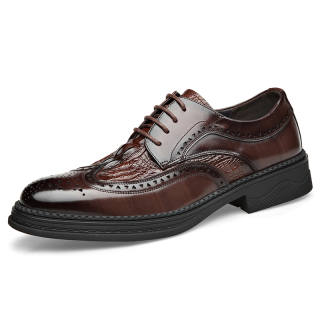 MODENGPAN Dress Shoes Men's Low Top Black/Brown
