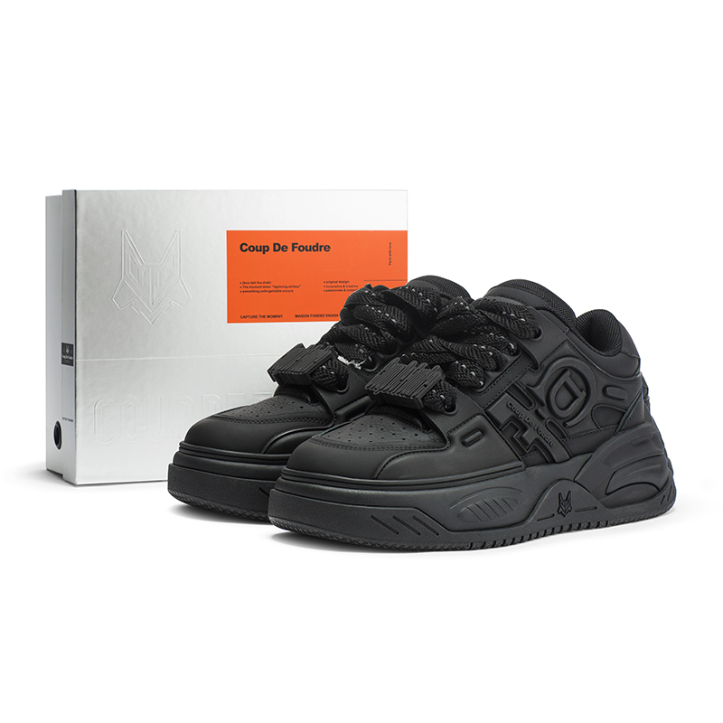 Coup De Foudre Space Eagle Collection CDF Lunar Sneakers Top Grain Cow Leather Slip Resistant Cushioning Low top