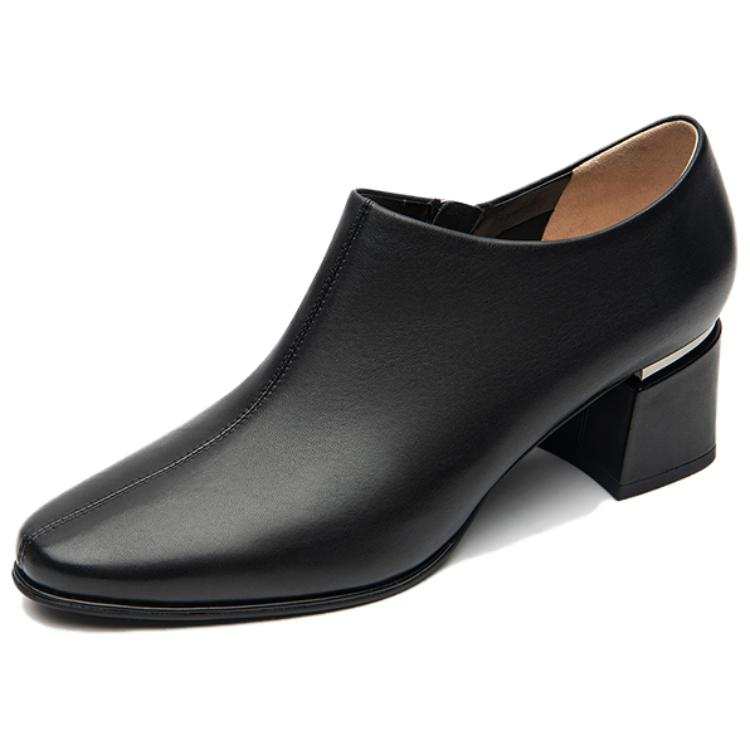 Le Saunda Sheepskin Chunky Heel High Heels 5.5cm Women's