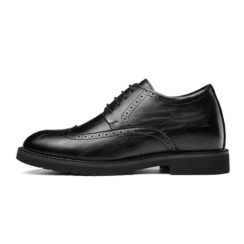 CARTELO Cow Split Leather Casual Shoes Men's Black
