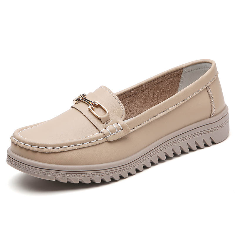 Reivantix Reivanti Microfiber Leather Loafers Women's Apricot