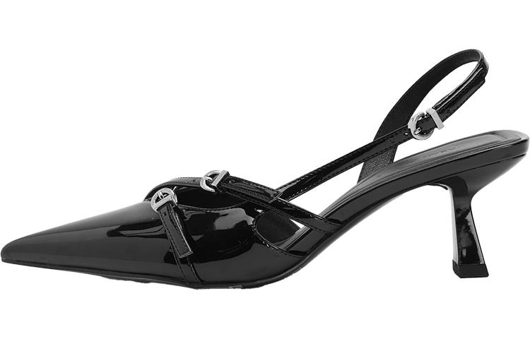 URBAN REVIVO Kitten And Pu Slim Heel High Heels Women's