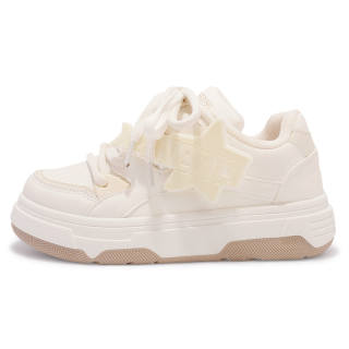 SNXR PU Low top Skateboard Shoes Women's Beige