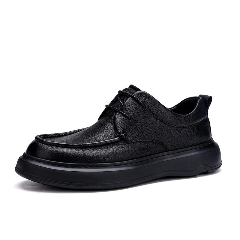 ZUOSAISI Casual Leather Shoes Men's Black
